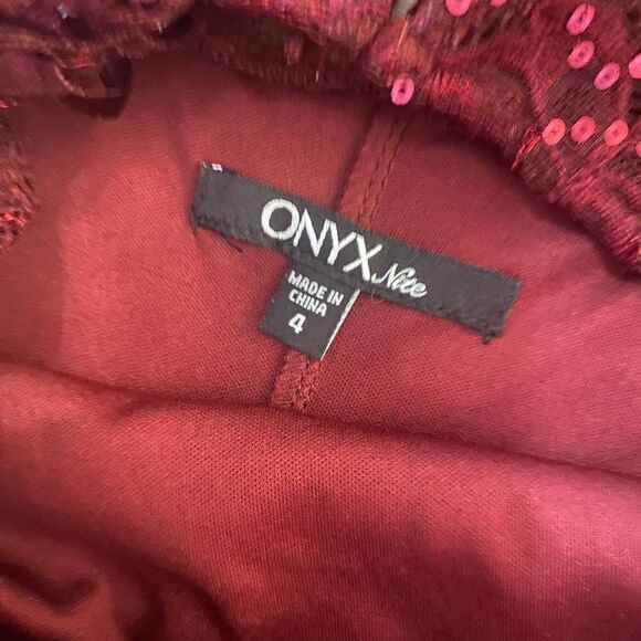 NWT Onyx Nite Merlot Gown Sz 4 - Picture 3 of 7